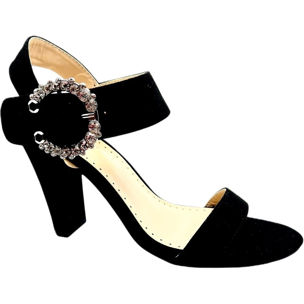ADRIENNE‎ VITTADINI Geno Embellished Sandals, Color Black, Size 7.5, NWOT